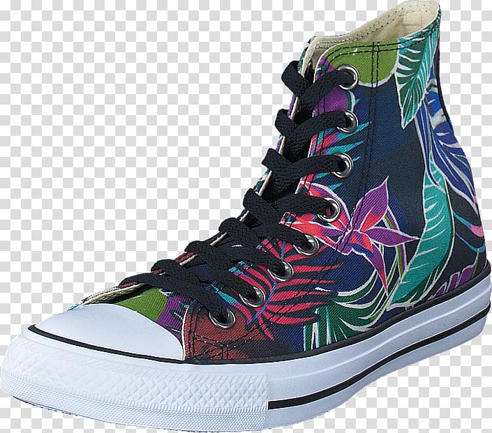 Sneakers Chuck Taylor All-Stars Converse Shoe Fuchsia, tropical print transparent background PNG clipart