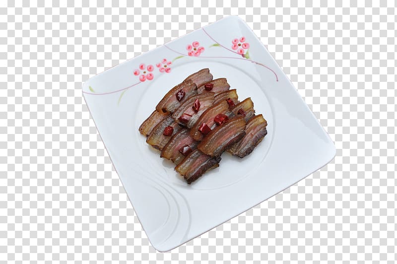 Sausage Curing, Transfer to a plate of bacon transparent background PNG clipart