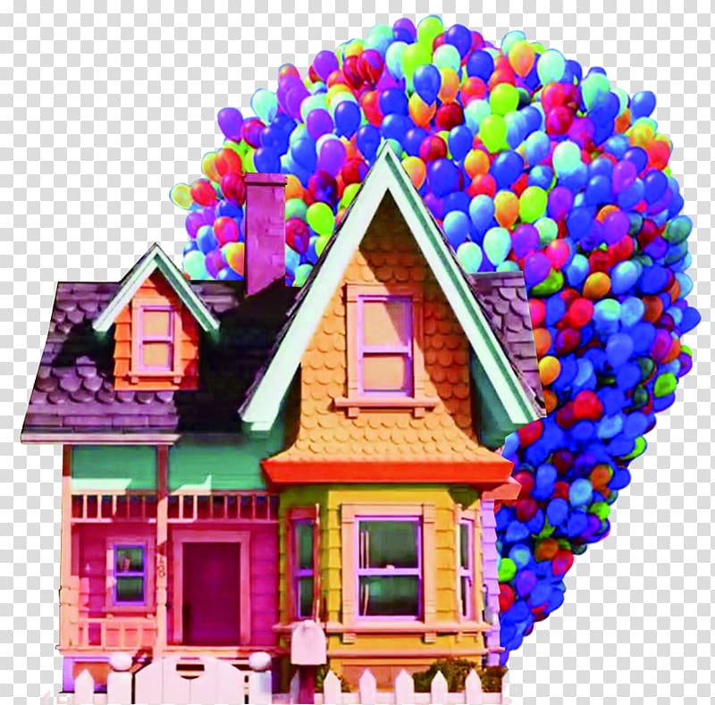 Balloon Icon, Flying house transparent background PNG clipart