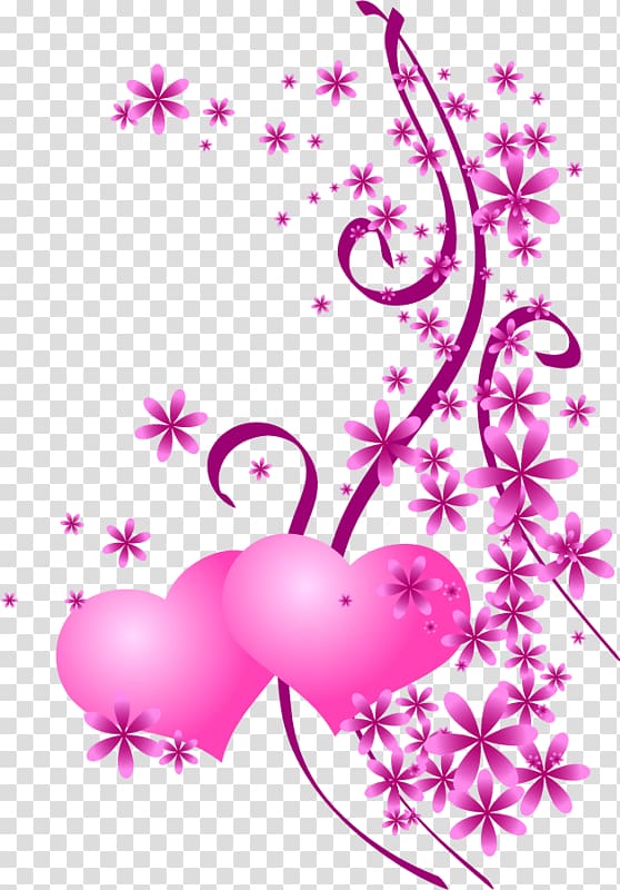 Heart Flower Drawing, heart transparent background PNG clipart