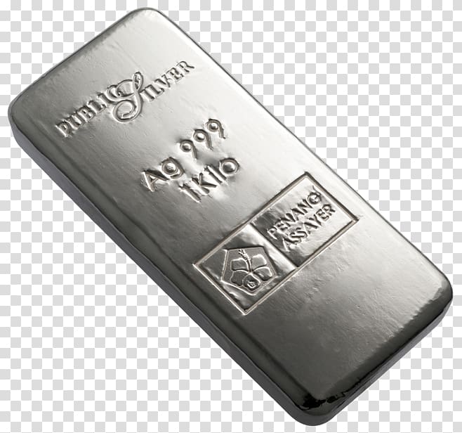 Silver Bullion Gold bar Metal, Silver transparent background PNG clipart