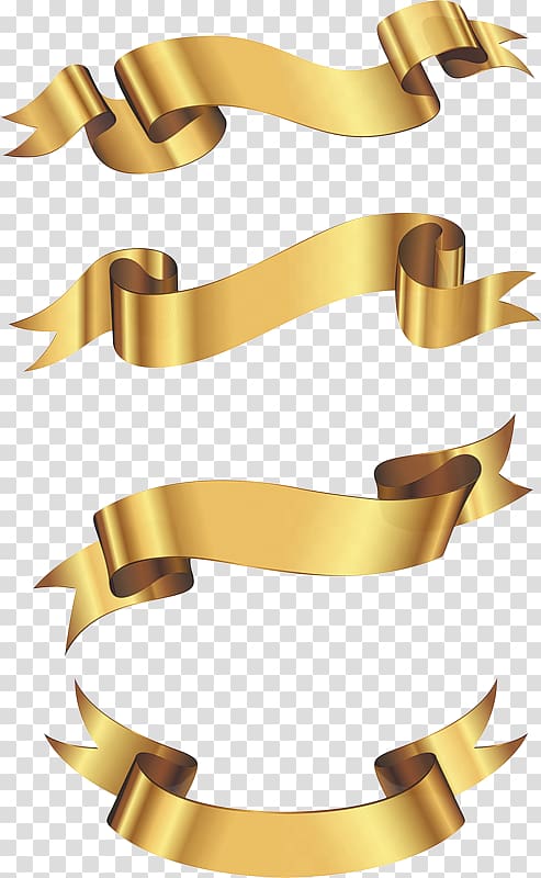 golden stereo ribbon transparent background PNG clipart