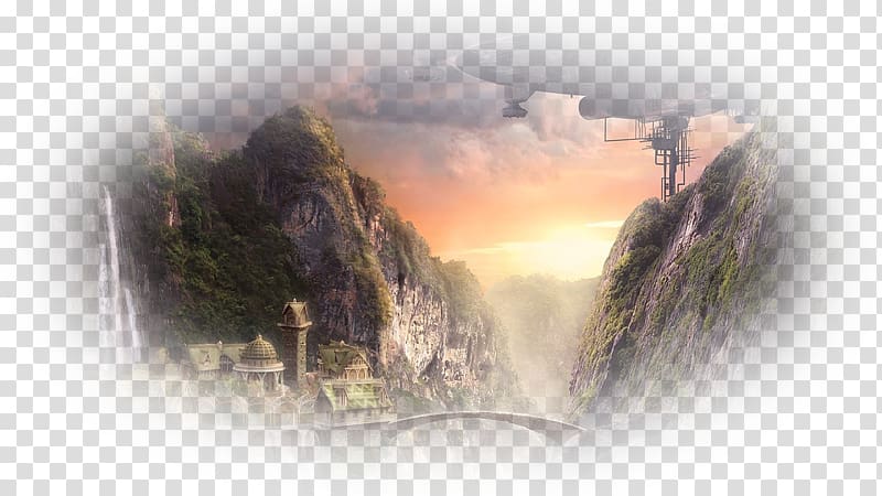 The Lord of the Rings Landscape painting Saruman The Hobbit Art, the hobbit transparent background PNG clipart
