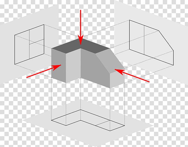 Graphical projection Orthographic projection Multiview projection Engineering drawing, rectangular title box transparent background PNG clipart