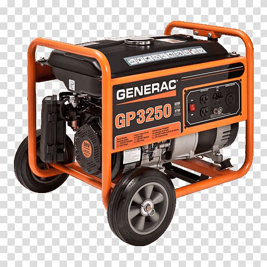 Electric generator Generac GP Series 3250 Generac Power Systems Engine-generator Generac LP3250, power generator transparent background PNG clipart