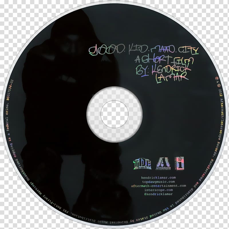 Compact disc Good Kid, M.A.A.D City Section.80 Album cover, Kendrick Lamar transparent background PNG clipart