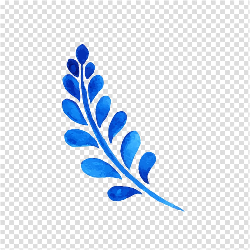 blue leaf illustration, Olive branch transparent background PNG clipart