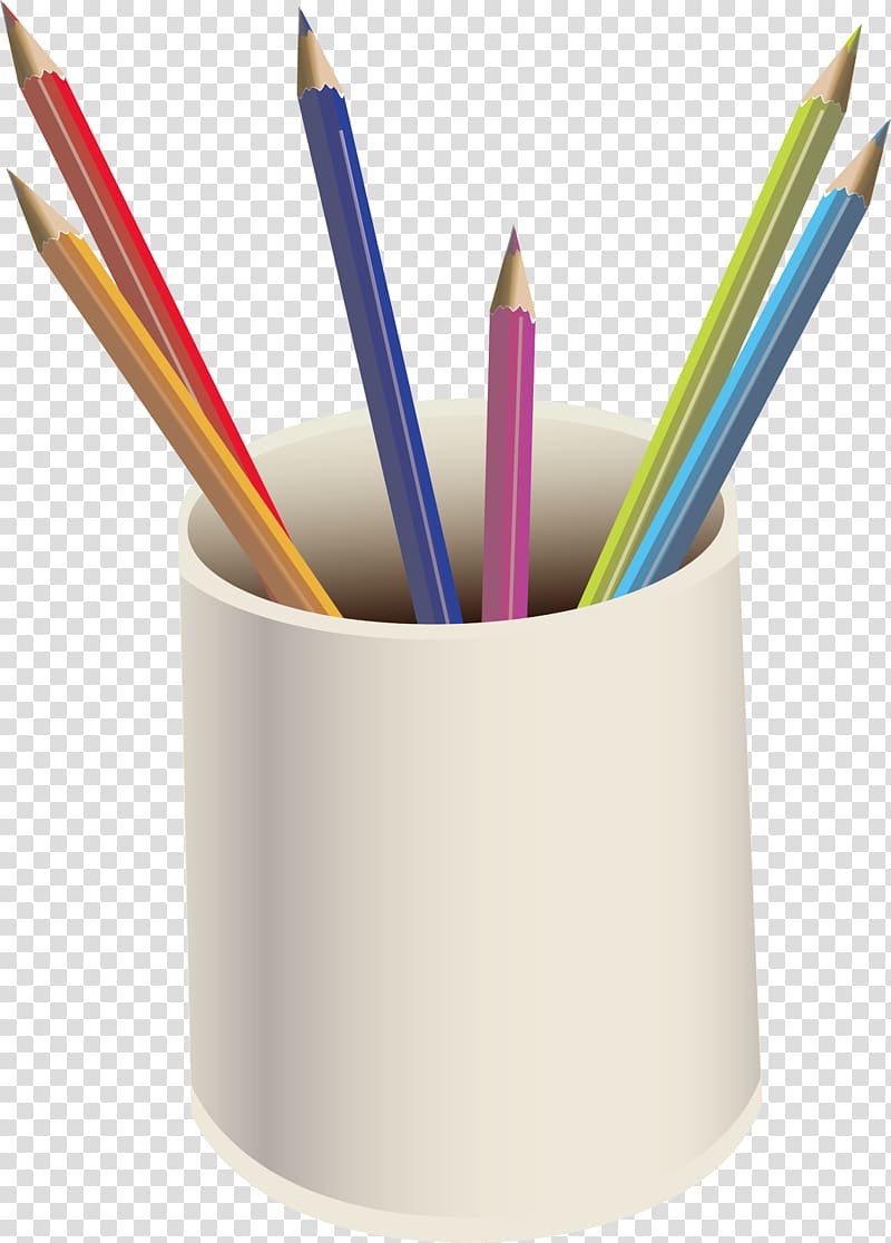 Pencil Brush pot, Pen element transparent background PNG clipart