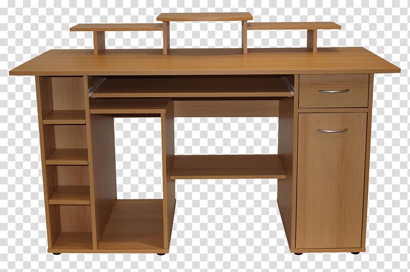 Table Computer desk Furniture Hutch, Wood computer desk transparent background PNG clipart