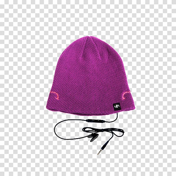 Beanie Hi-Fun Hi-Ear Earmuff Headphone (Knit/White) Hat Music Purple, beanie transparent background PNG clipart