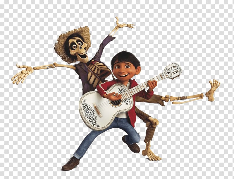 boy playing guitar , Miguel and Hector Playing Music transparent background PNG clipart