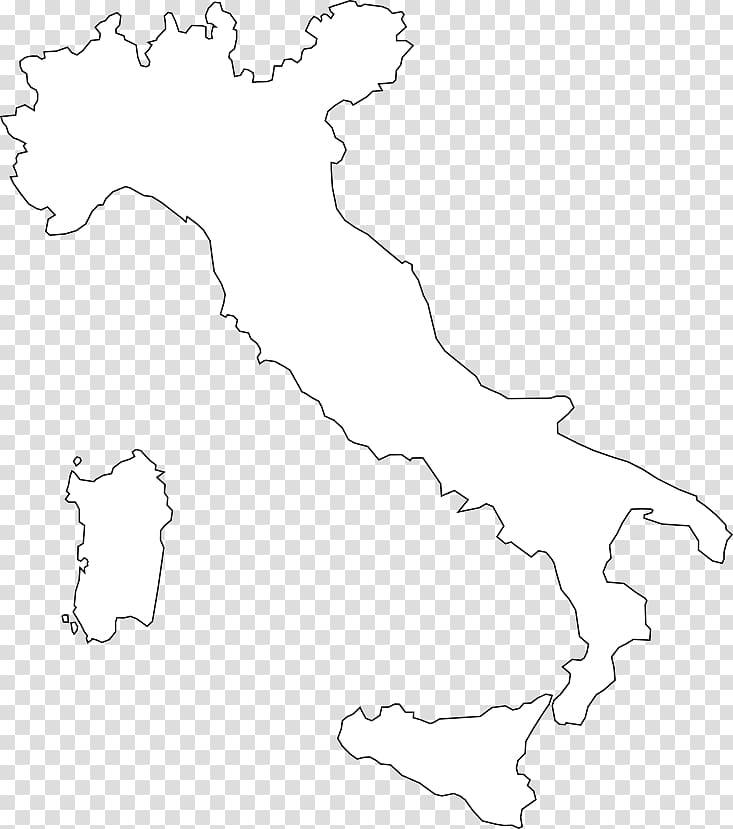 Camerino Central Italy Black and white map, italy transparent background PNG clipart