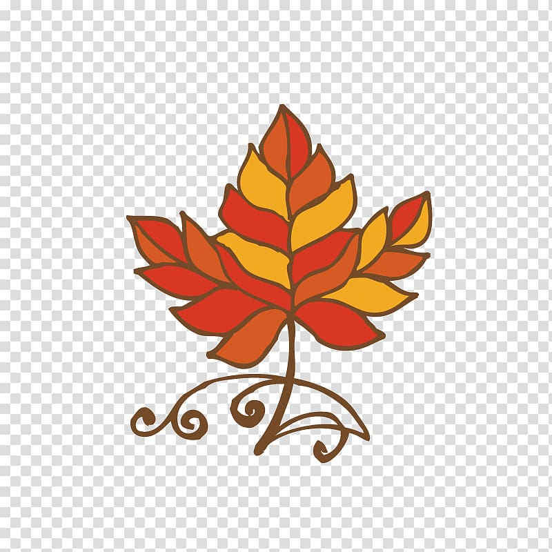 Maple leaf Illustration, Hand-painted maple leaf transparent background PNG clipart