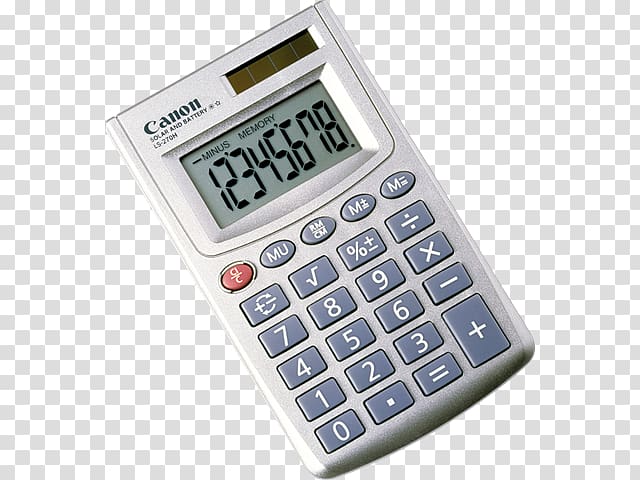 Canon LS-270H Handheld Calculator LS270H Canon Canon LS-120TSG 3813B001 Canon Canon Dark grey, calculator transparent background PNG clipart