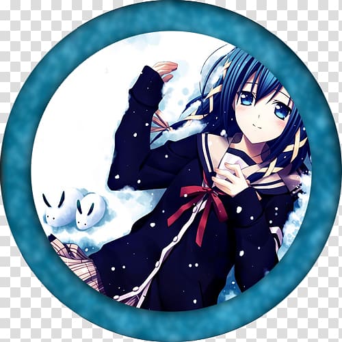 Blue hair Black hair Anime Eye Female, Anime transparent background PNG clipart