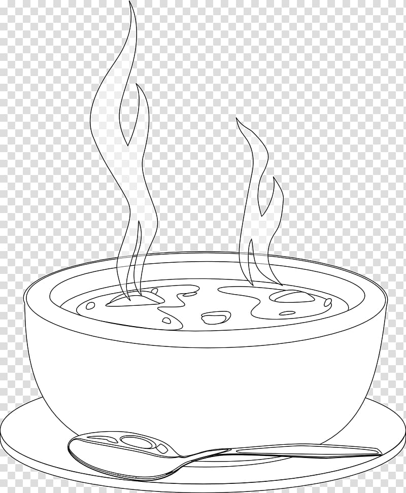Drawing Minestrone Soup Potage Line art, stone cold transparent background PNG clipart