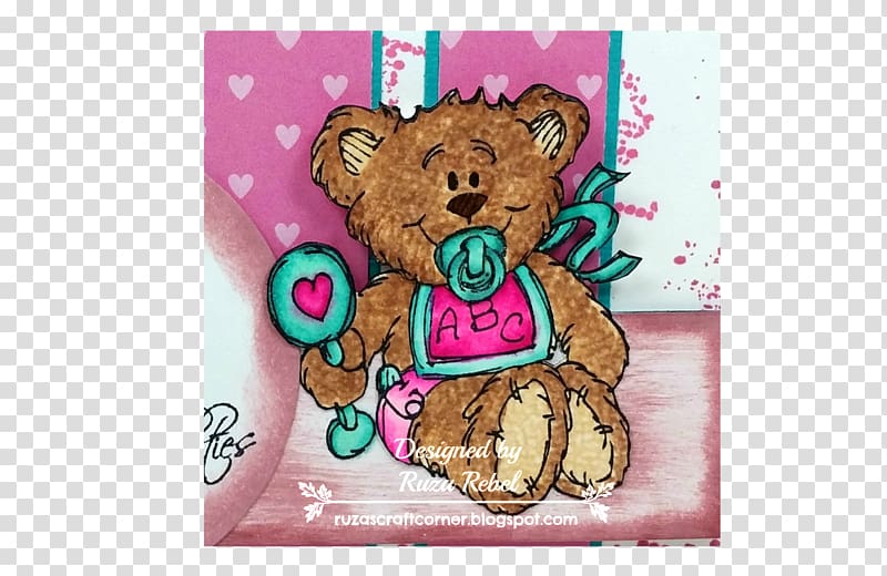 Teddy bear Pink M RTV Pink, burlap background transparent background PNG clipart