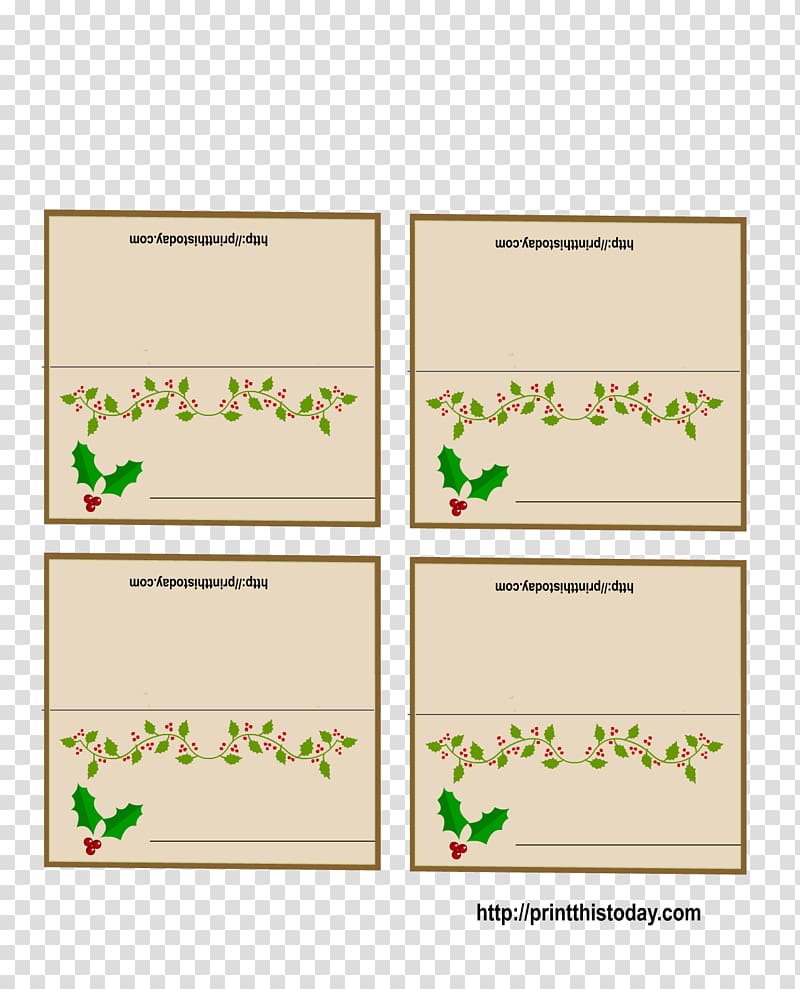 Place Cards Christmas decoration Holiday Gift, PLACES transparent background PNG clipart