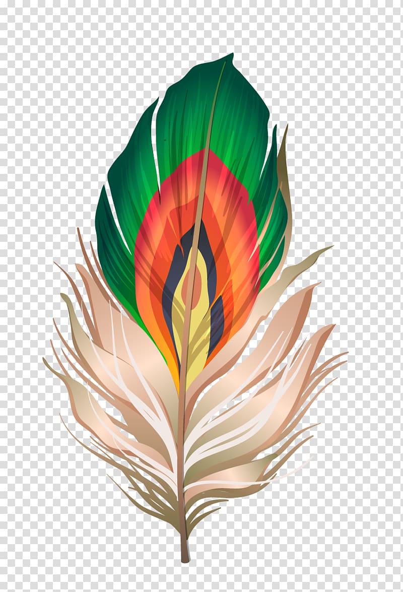 green, red, and brown feather , MassKara Festival Brazilian Carnival Carnival in Rio de Janeiro, feather transparent background PNG clipart