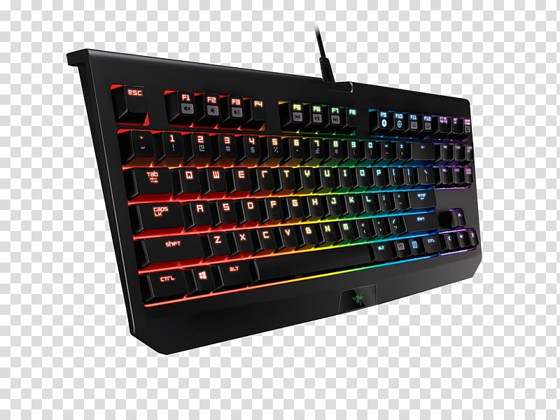 Computer keyboard Razer BlackWidow Tournament Edition 2014 US RAZER Deutsch Gaming keypad, blackwidow transparent background PNG clipart