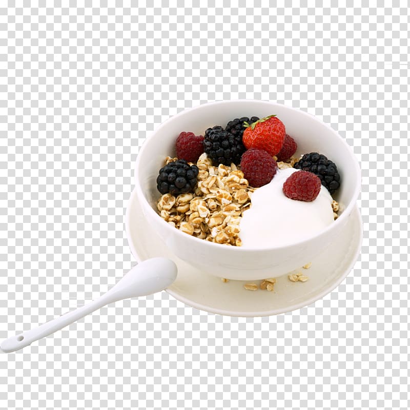Breakfast Health Rolled oats Food Fruit, Berries breakfast cereal transparent background PNG clipart