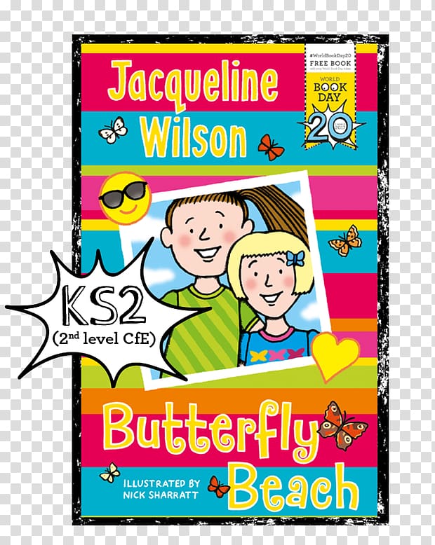 Jacqueline Wilson World Book Day Butterfly Beach Book review, World Book Day transparent background PNG clipart