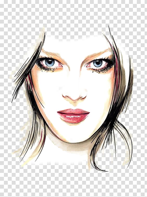 Woman portrait graphics, Watercolor painting Visual arts Drawing, Girls  Avatar, fashion Girl, heroes png