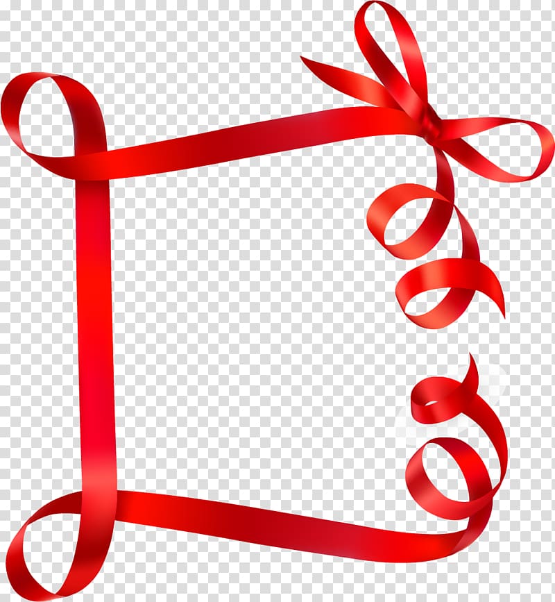 Red ribbon Blue ribbon , Red Ribbon Border transparent background PNG clipart