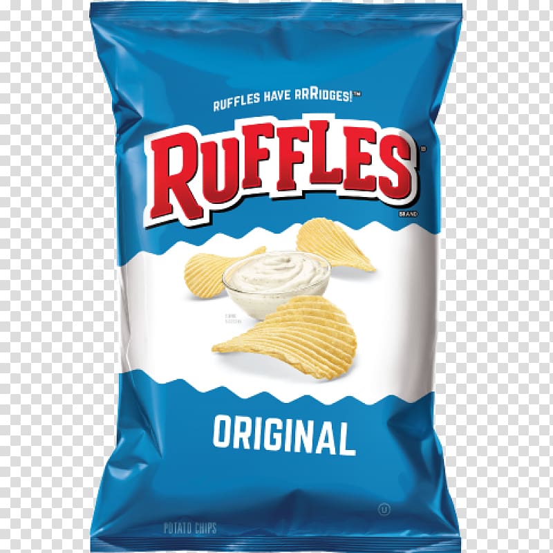 Ruffles Sour cream Potato chip Tim's Cascade Snacks, Ruffles transparent background PNG clipart