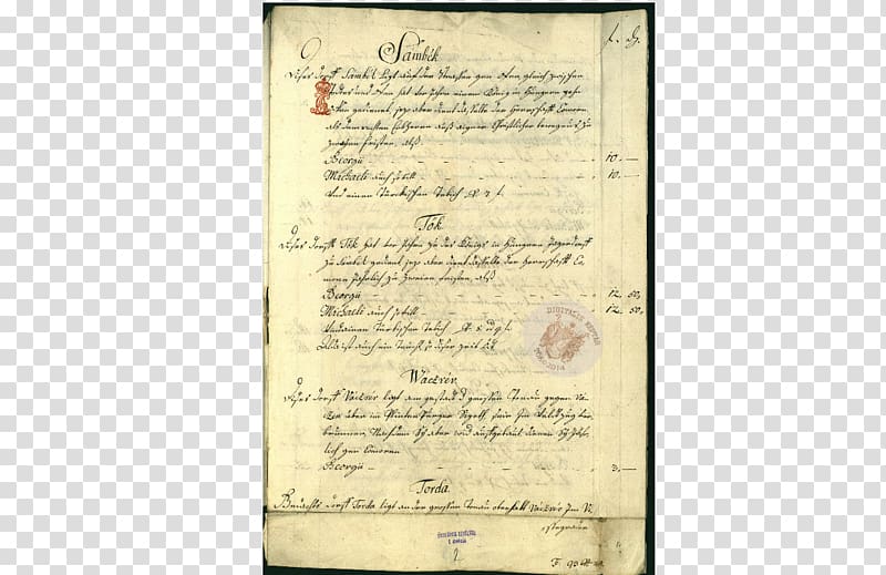 Document Deed Rákosmente 17th century, solt transparent background PNG clipart