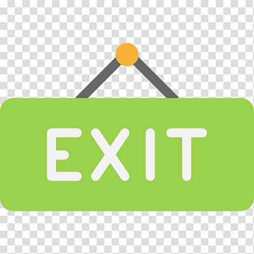 Computer Icons Exit sign, exit transparent background PNG clipart