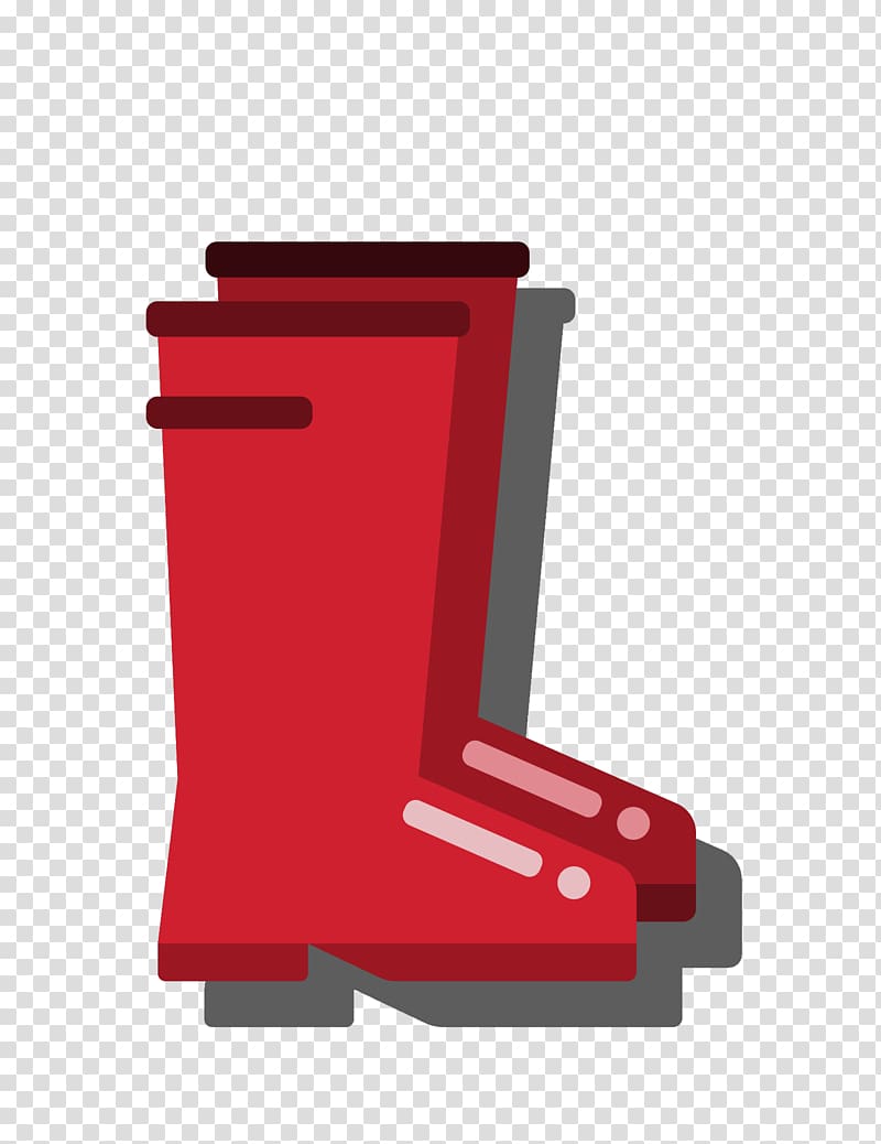 Rain Wet season, Cute red boots transparent background PNG clipart