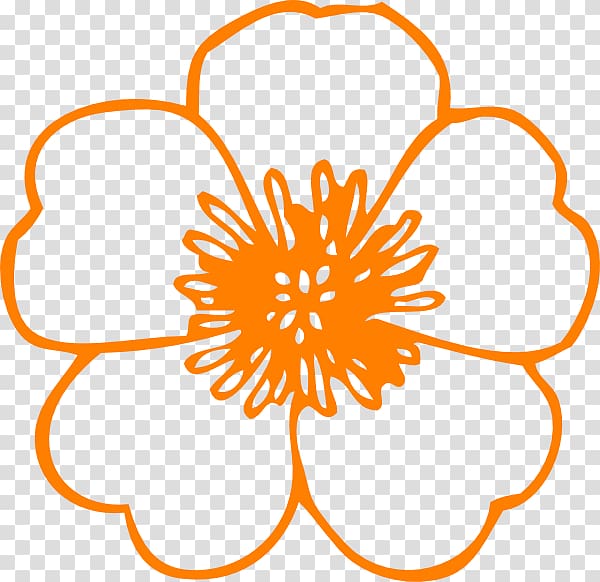 Coloring book Flower Adult Child Drawing, Orange Flowers transparent background PNG clipart