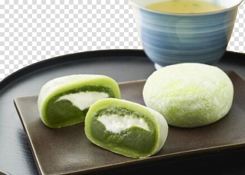 Green tea Matcha Cream Daifuku, Matcha rice transparent background PNG clipart