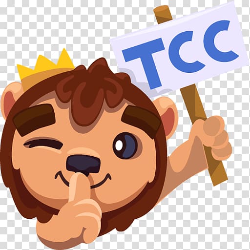 Leo the Lion Sticker Telegram King of the Animals, lion transparent background PNG clipart