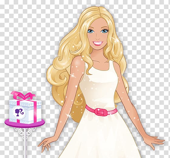 Barbie Blond Brown hair Cartoon Character, barbie transparent background PNG clipart