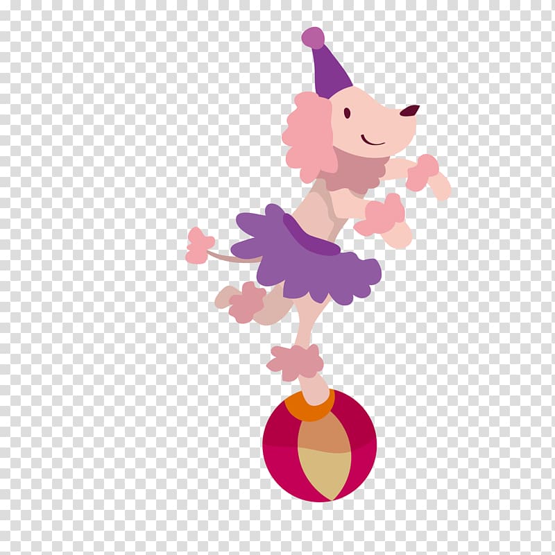 pink puddle balancing on ball , Circus , Circus transparent background PNG clipart