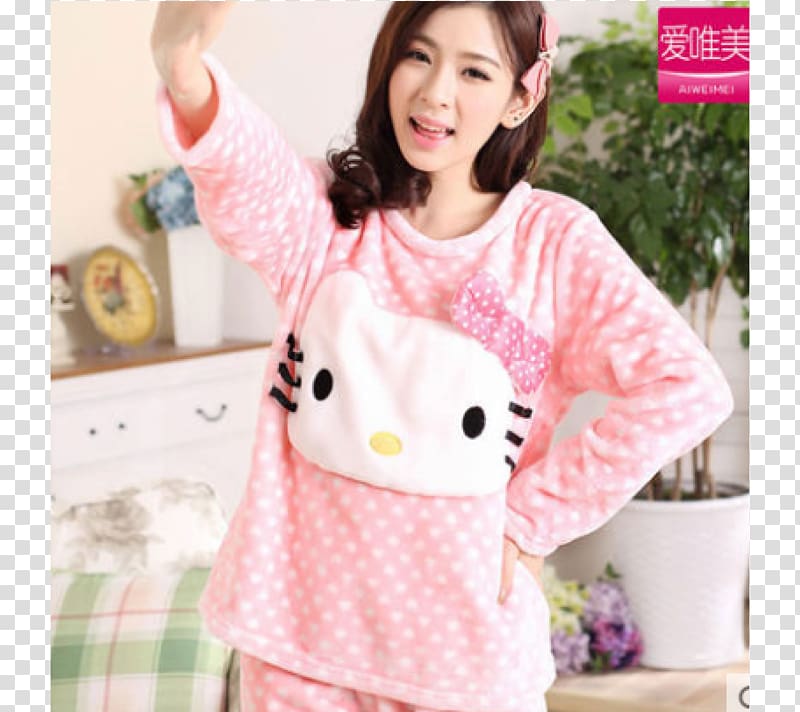 Pajamas Clothing Hello Kitty Sleeve Nightwear, others transparent background PNG clipart