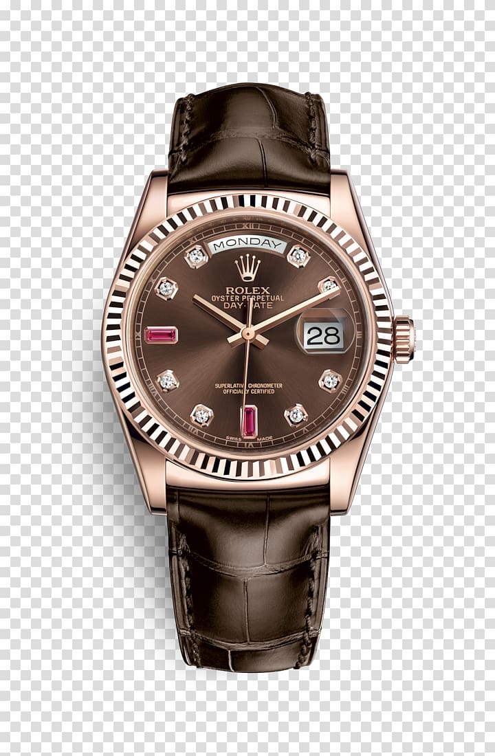 Rolex Day-Date Watch Colored gold, rolex transparent background PNG clipart