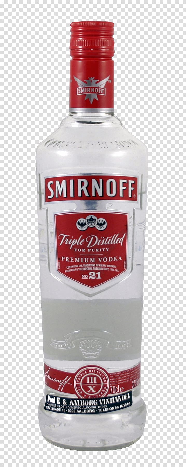 Smirnoff glass bottle, Vodka Distilled beverage Cocktail Stolichnaya Smirnoff, Vodka transparent background PNG clipart