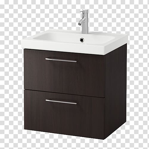 Sink Cabinetry IKEA Drawer Bathroom, Brown wooden sink transparent background PNG clipart