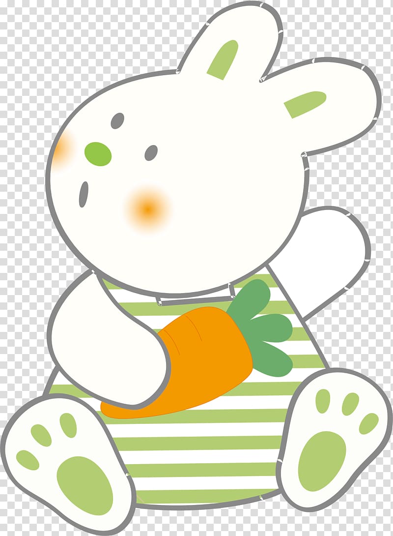 Rabbit , cute little bunny comics transparent background PNG clipart