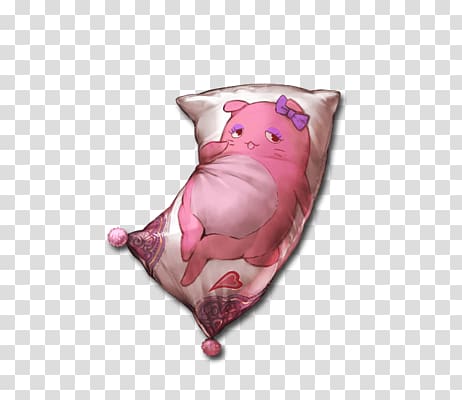 Granblue Fantasy Pink Pillow Black Seiyu, pillow transparent background PNG clipart