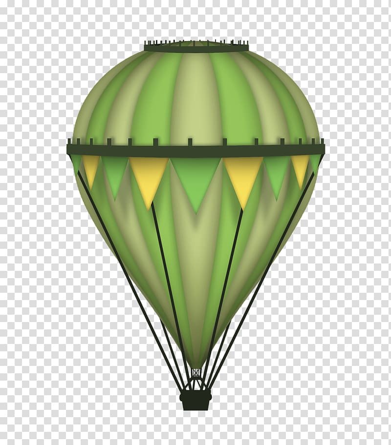 Hot air balloon Green Airship, air balloon transparent background PNG clipart