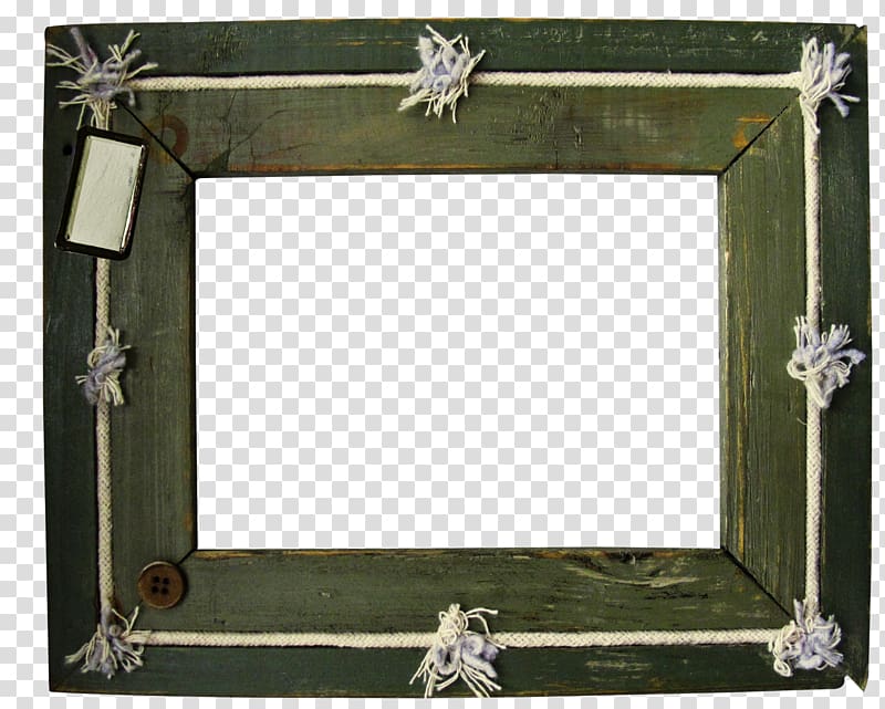 Wood, Green rope decorative wooden frame transparent background PNG clipart