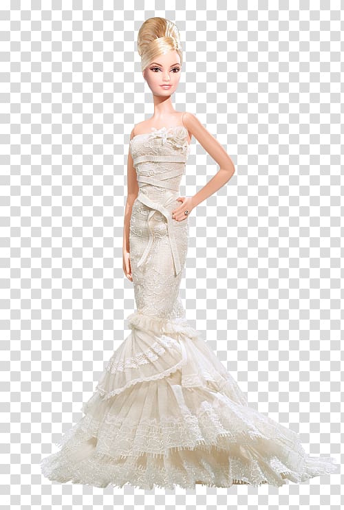 Wedding dress Vera Wang Bride: The Romanticist Barbie Doll #L9664, barbie transparent background PNG clipart