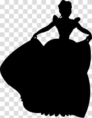 princesse belle silhouette clipart