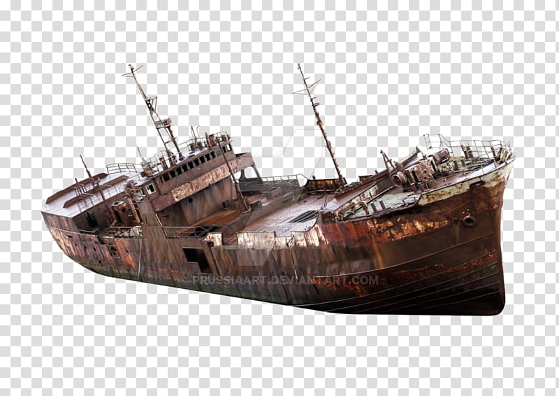 brown slanting boat art, Shipwreck Desktop Boat, Ship transparent background PNG clipart