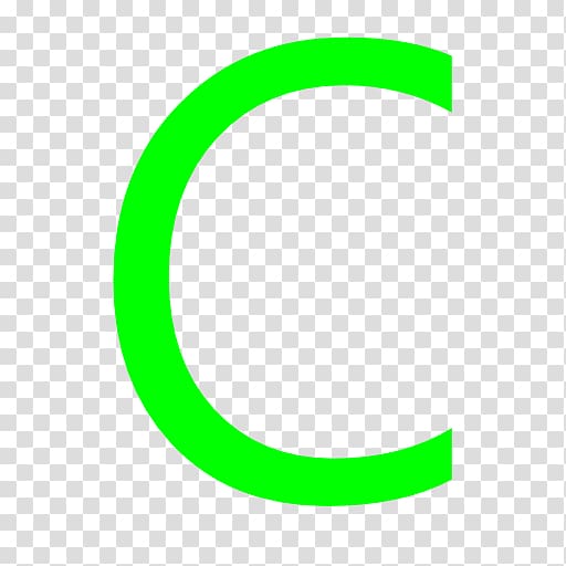 Logo Font Green Design, letter C transparent background PNG clipart