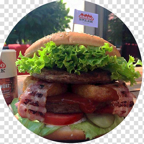 Hamburger Asado Cheeseburger Buffalo burger Fast food, steak burger transparent background PNG clipart